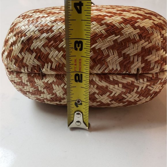 Le Sac vintage mini clutch woven rounded edge - Picture 11 of 12